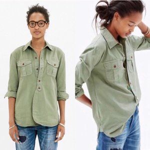 Madewell Olive Button-Up Work Shirt